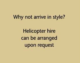 Arrive by Helicopter for extra style